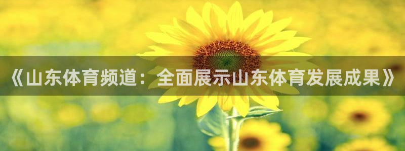 nba直播球友：《山东体育频道：全面展示山东体育发展成果》
